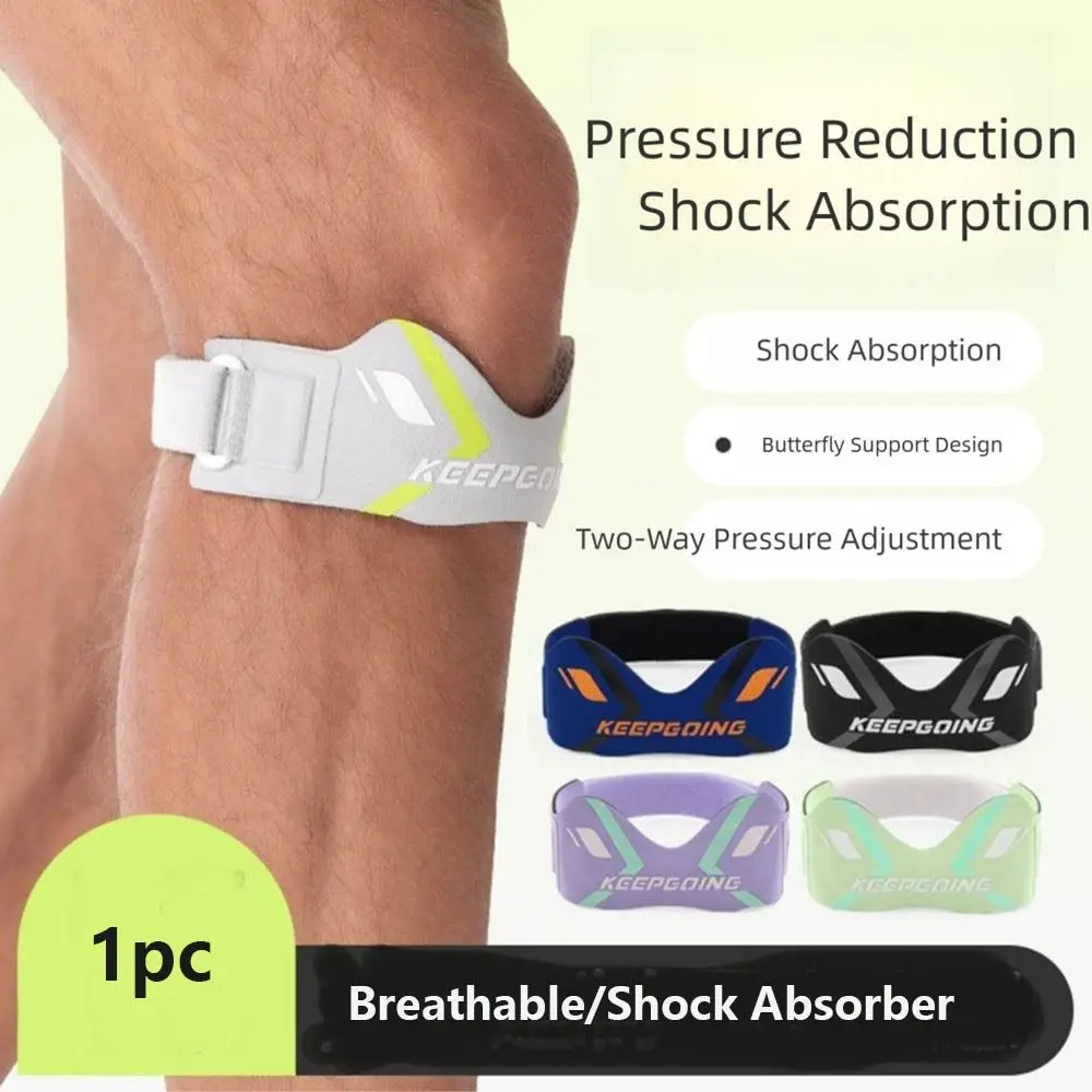 

Breathable Knee Brace Shock Absorber Non-Slip Design Knee Pads Patella Strap Adjustable Patellar Tendon Stabilizer