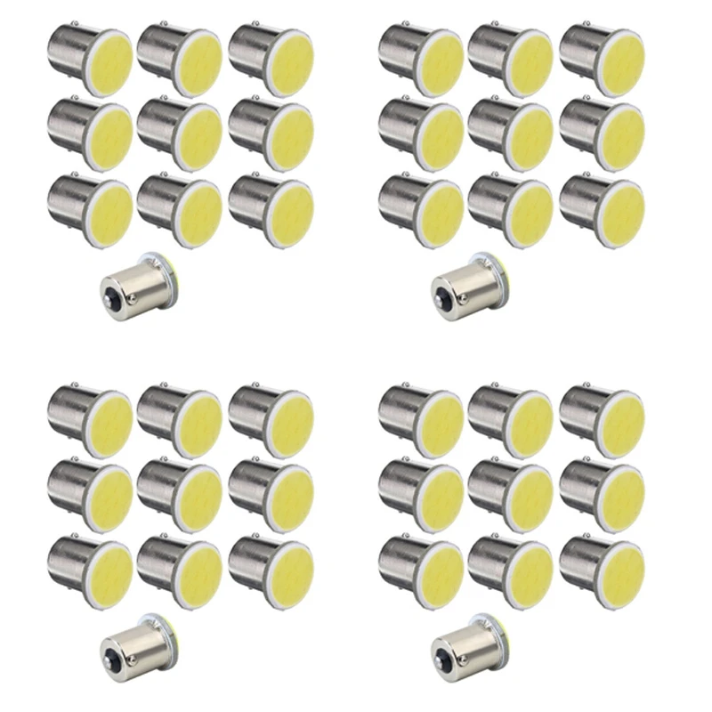 

40Pcs White 1156 BA15S P21W LED Car LED 1156 Lamp COB 12 SMD 12V Voltage