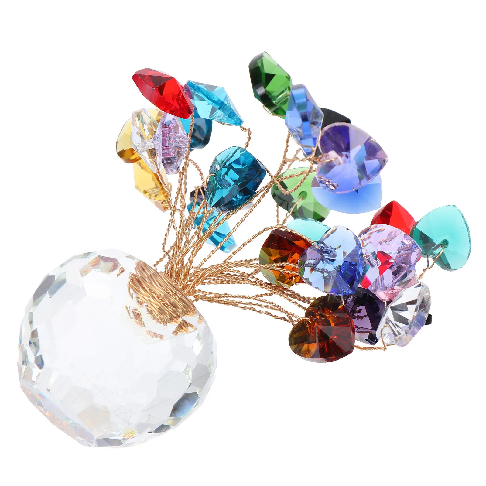 

1Pcs Crystal Base Flower Decorative Adornment Long Service Life Bright Pleasant Desk Ornament Exquisite Design