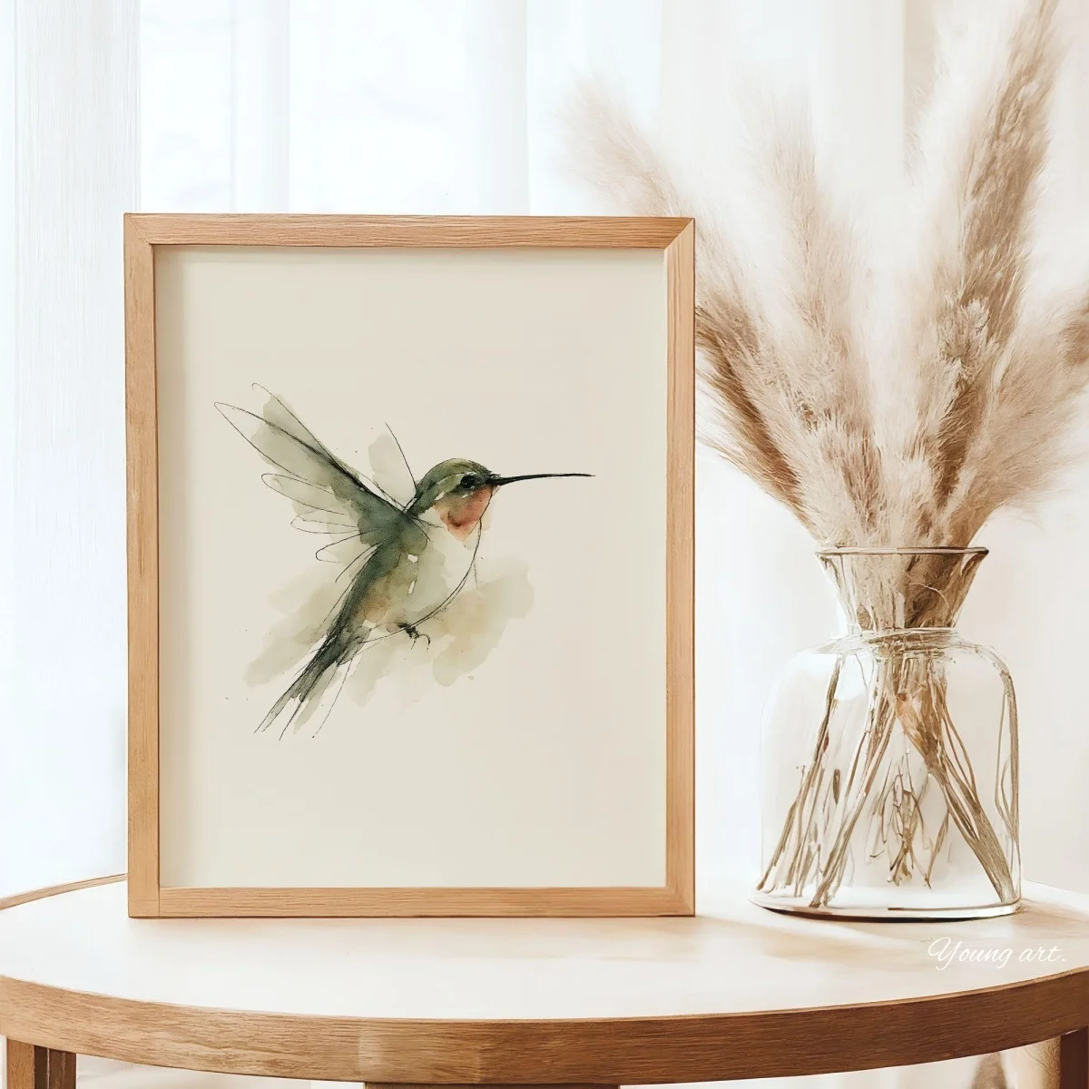 Retro Birds Watercolor Canvas Print Poster Vintage Floral Bird Art Prints Living Room Bedroom Spring Wall Art Home Decor Poster