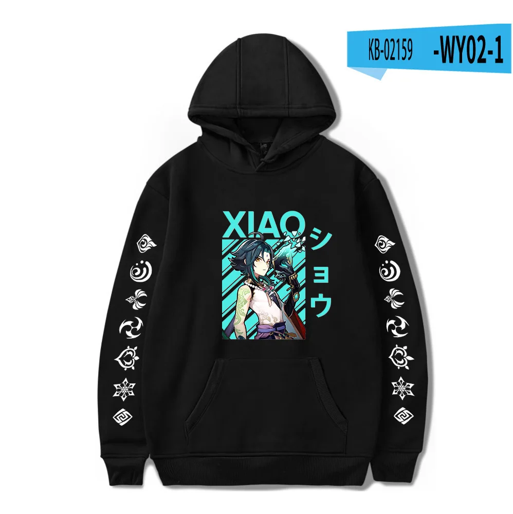 Anime Genshin Impact Hutao Tartaglia Xiao Albedo Keqing Cosplay Hoodie Hip Hop Graphic Sweatshirts Poleron Hombre Streetwear