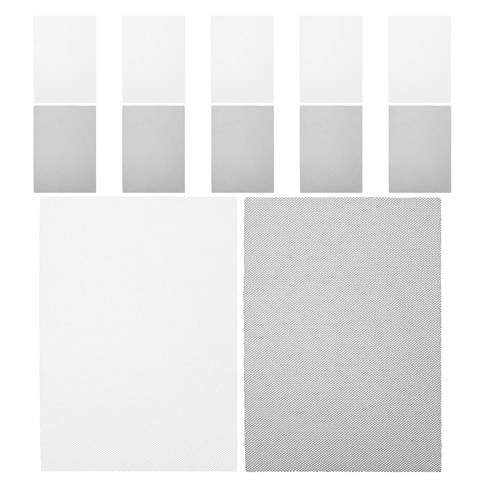 12Pcs Costume Face Mask Eye Mesh Fabric Black White Breathable Mesh for Halloween DIY Mask Making Fabric
