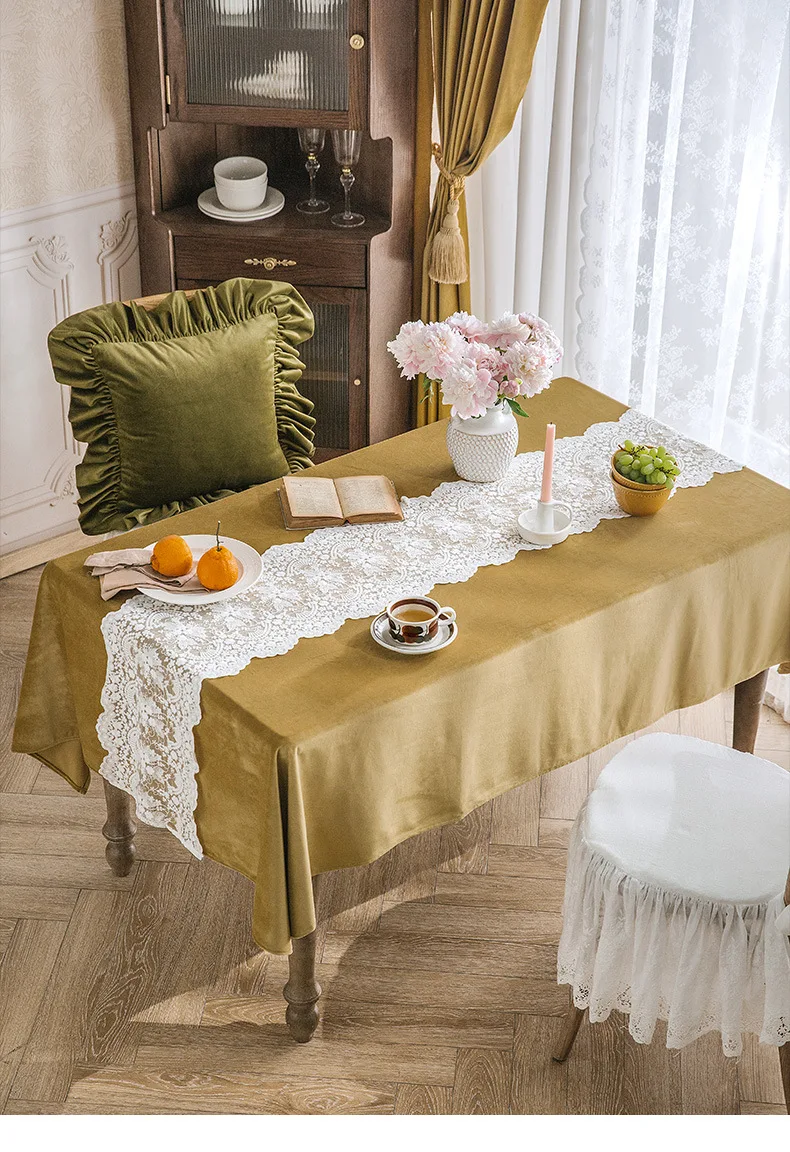 Vintage Lace Table Runner French Romantic White Table Runners Home Restaurant Festival Dining Table Wedding Party Decoration