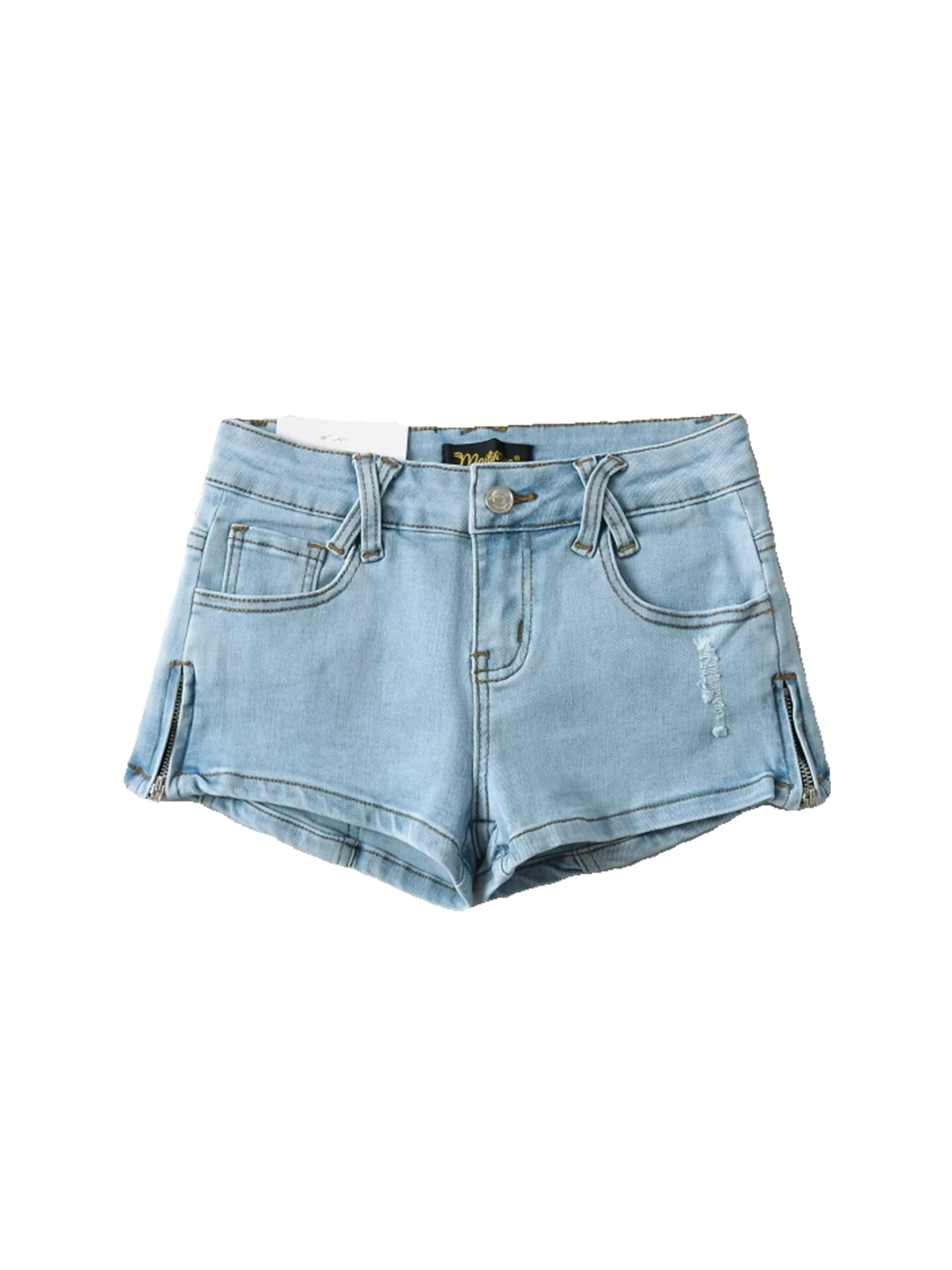 Women's Blue Micro Denim Shorts 2000s Y2k Jeans Shorts Harajuku Vintage Aesthetic Low Waist Mini Cowboy Short Pants Summer 2026