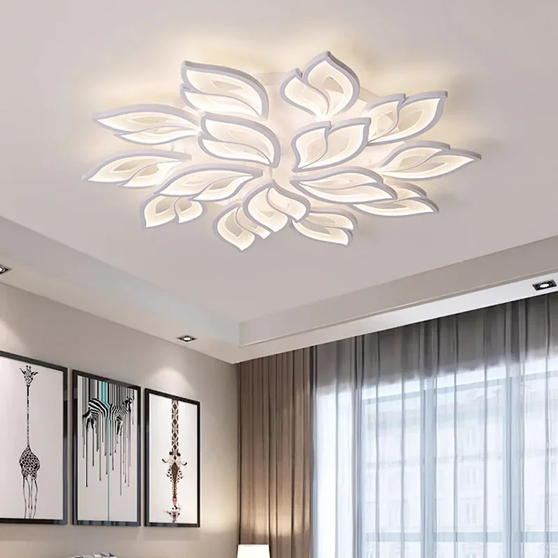 Modern new fan-shaped ceiling light Alec material simple LED lights living room and bedroom furniture decoration lighting lamps