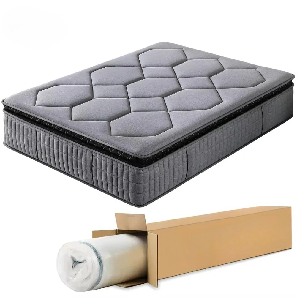 High Quality Soft Mattress Hotel Beds Pocket Spring Foam King Queen Full Sizes High-Density Modern Pressure Relief Box Included