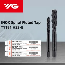 1PCSSouth Korea YG HSSE American  INOX Spiral Fluted Tap  UNC UNF UNS 8-32/10-24 1/4-20 5/8 7/16  9/16 Machine Screw Thread Taps