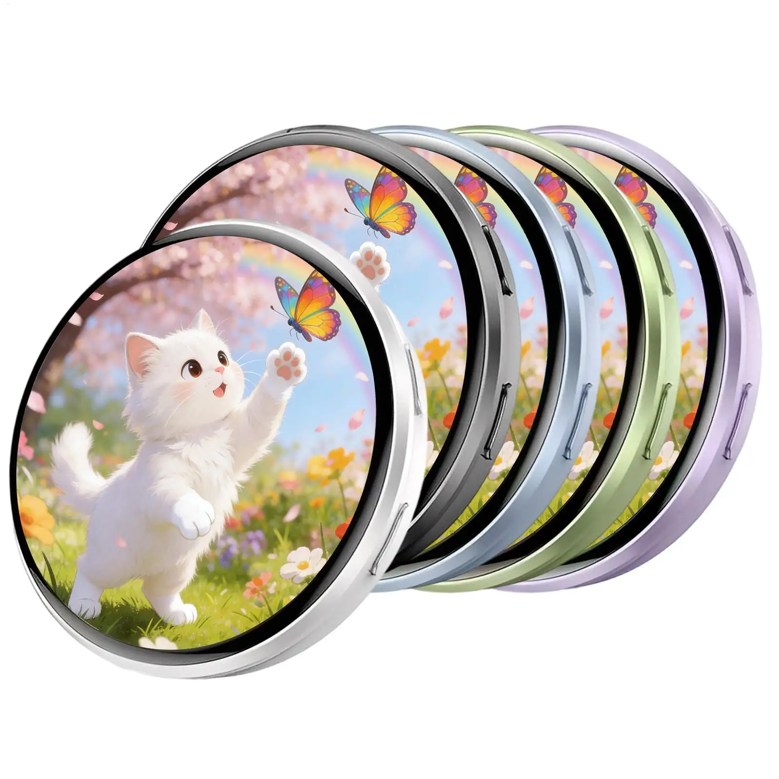 1.7in Electronic Badge HD Touchscreen Digital Photo Display Brooch Electronic Badge Anime Pins for Backpacks Christmas Boy Girl