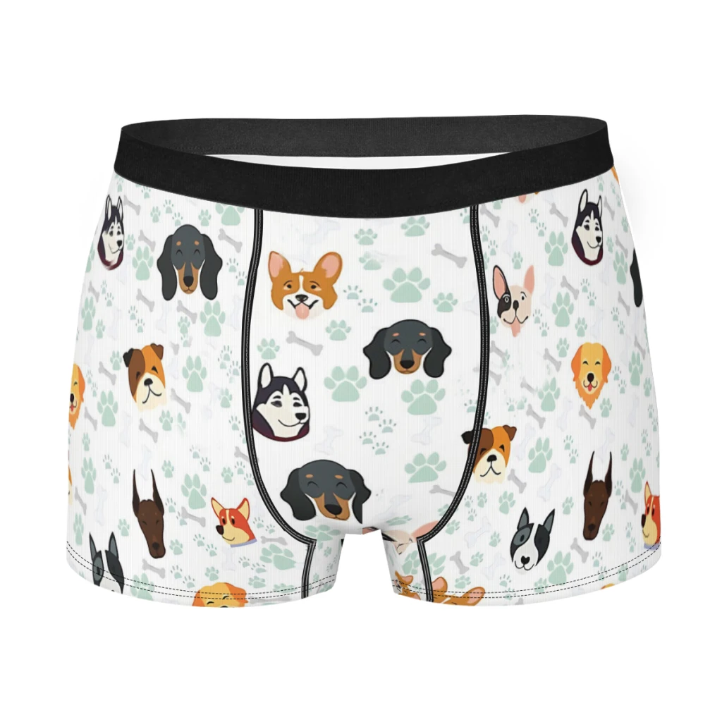 

Cute Dogs Head Dogs Design Underpants Breathbale Panties Men's Underwear Ventilate Shorts Boxer Briefs