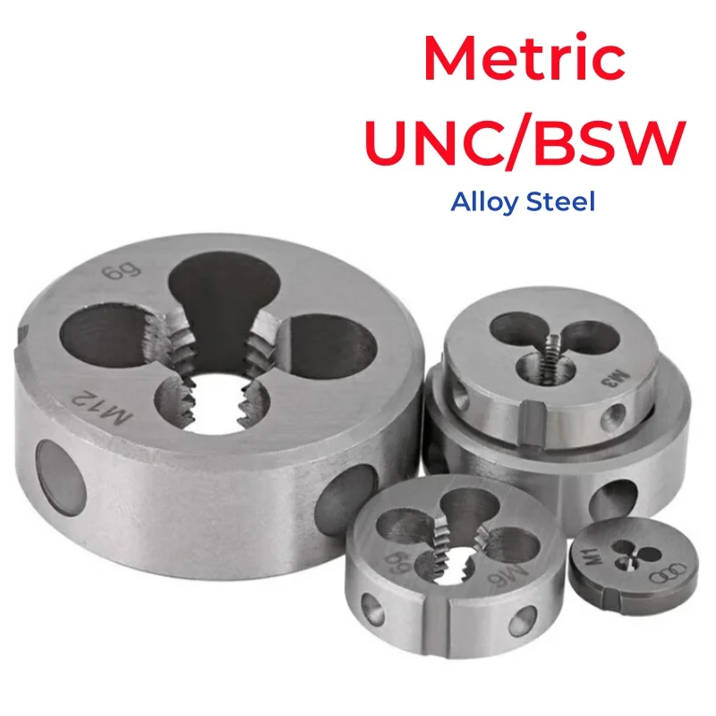 Metric/unc/bsw Alloy Steel Thread Die Metric Us Inch Right Hand Round Thread Die Machine Screw Die