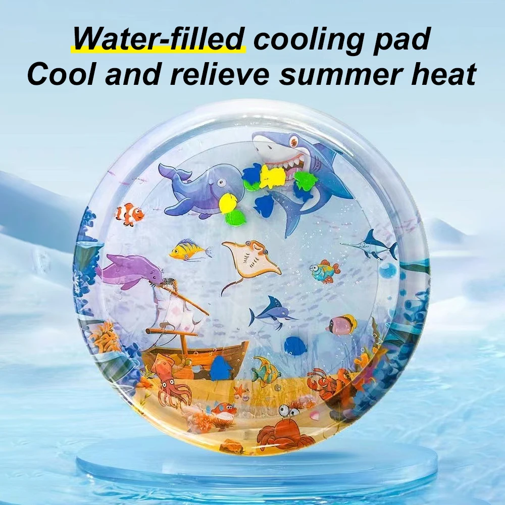 Print Dog Mat Cooling Summer Pad Mat for Dogs Cat Blanket Sofa Pet Dog Bed Summer Water Injection Pad for Small Medium Large Dog