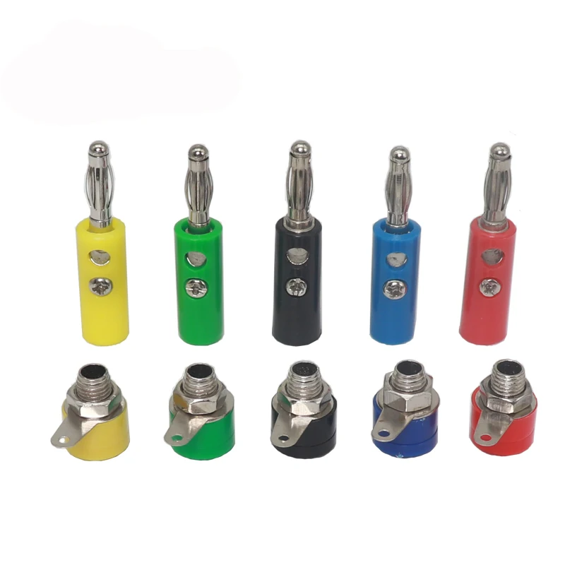 【10-1PCS】Adapter Dur 4mm Banana Socket Binding Post Test Connector Kit DIY Nut Panel Mount able Secure Connection Electronics