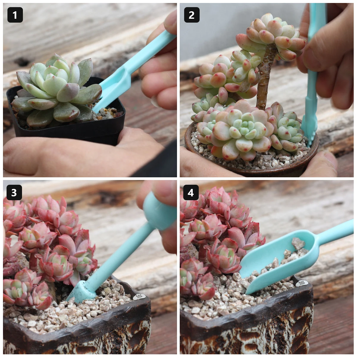 

10pcs Mini Garden Tool Set Durable Iron Plastic Shovels Ideal for Planting Flowers Soil Potted Bonsai Easy Cleaning Home Helper