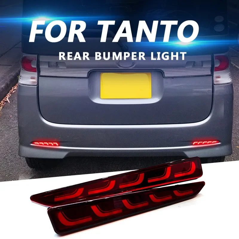 2Pcs Car Rear Bumper Light Reflector Rear Fog Lamp Modified LED Streamer Steering Driving Brake Lights For TOYOTA TANK ROOMY detail image 3