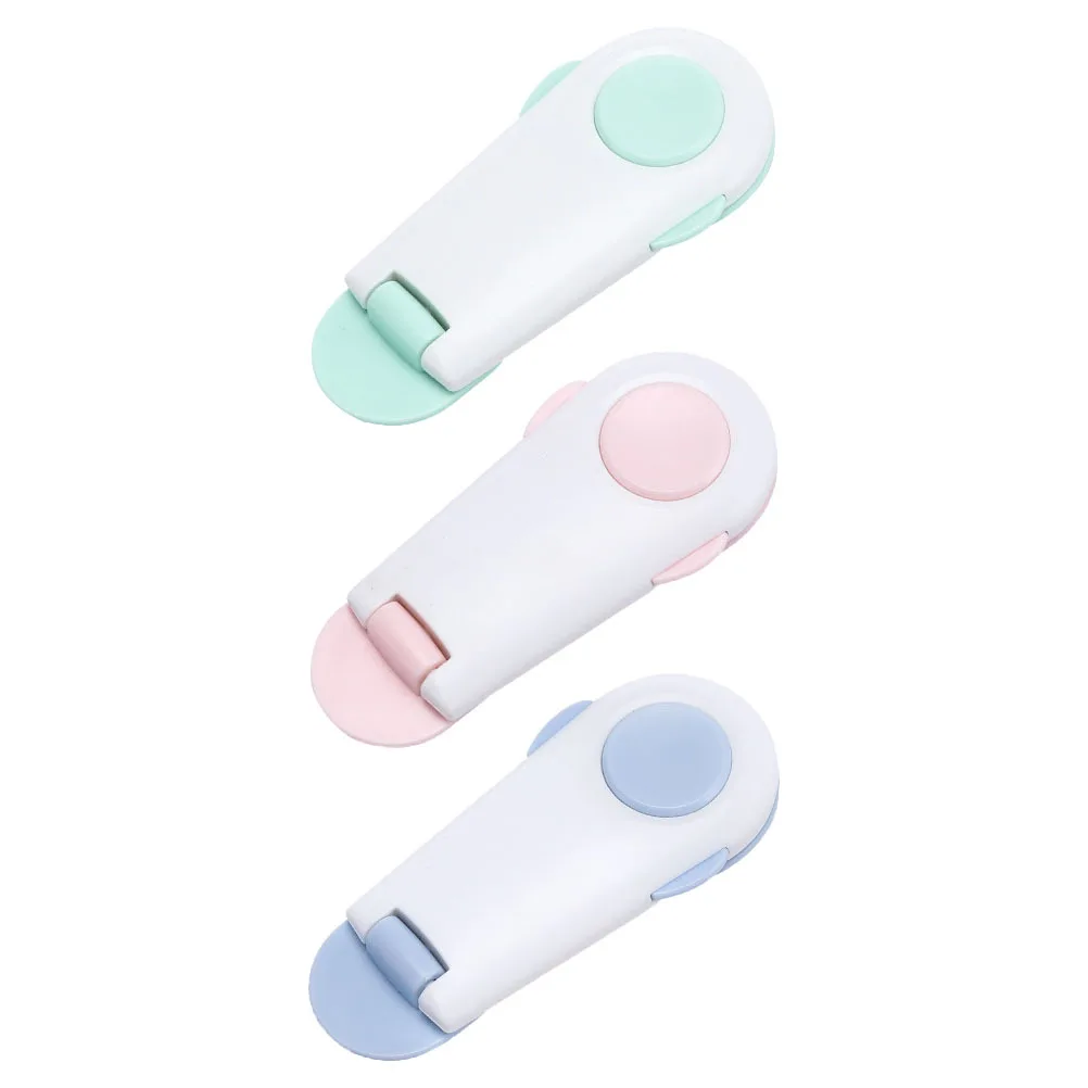 

3Pcs Cabinet Lock Baby Safety Latch Locks for Drawers Fridges Toilet Lids Trash Cans Home Protection Kids Proofing Device