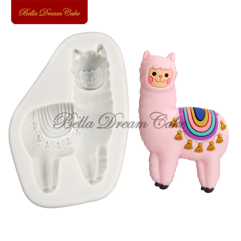 3D Mini Alpaca Design Silicone Mold Animal Fondant Chocolate Mould DIY Clay Resin Model Cake Decorating Tools Baking Accessories