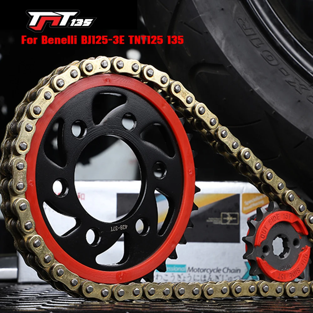 Motorcycle Camshaft Chain For Benelli BJ125-3E TNT125 135 Tooth Disc Sprocket Sleeve Chain Feature And Oil Seal Chain Camshaft