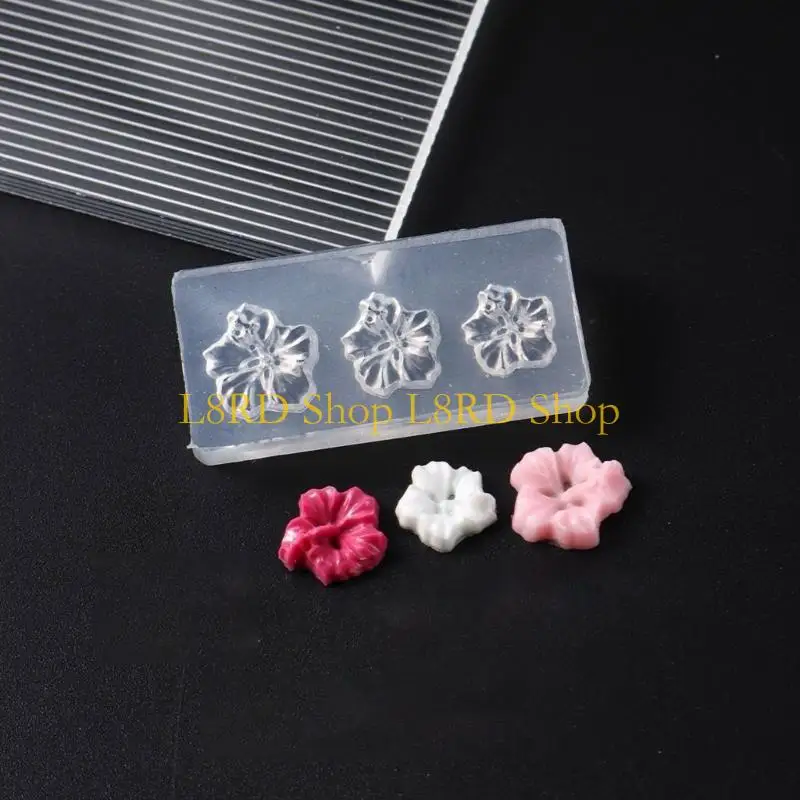 L8rd Flower Art Silicone Molds Manicure sjabloon stencils Art Decorations
