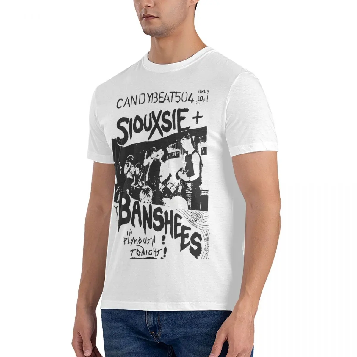 Men T-Shirt Post Punk Vintage Awesome 100% Cotton Tee Shirt Short Sleeve Siouxsie And the Banshees T Shirt Crewneck Tops Gift