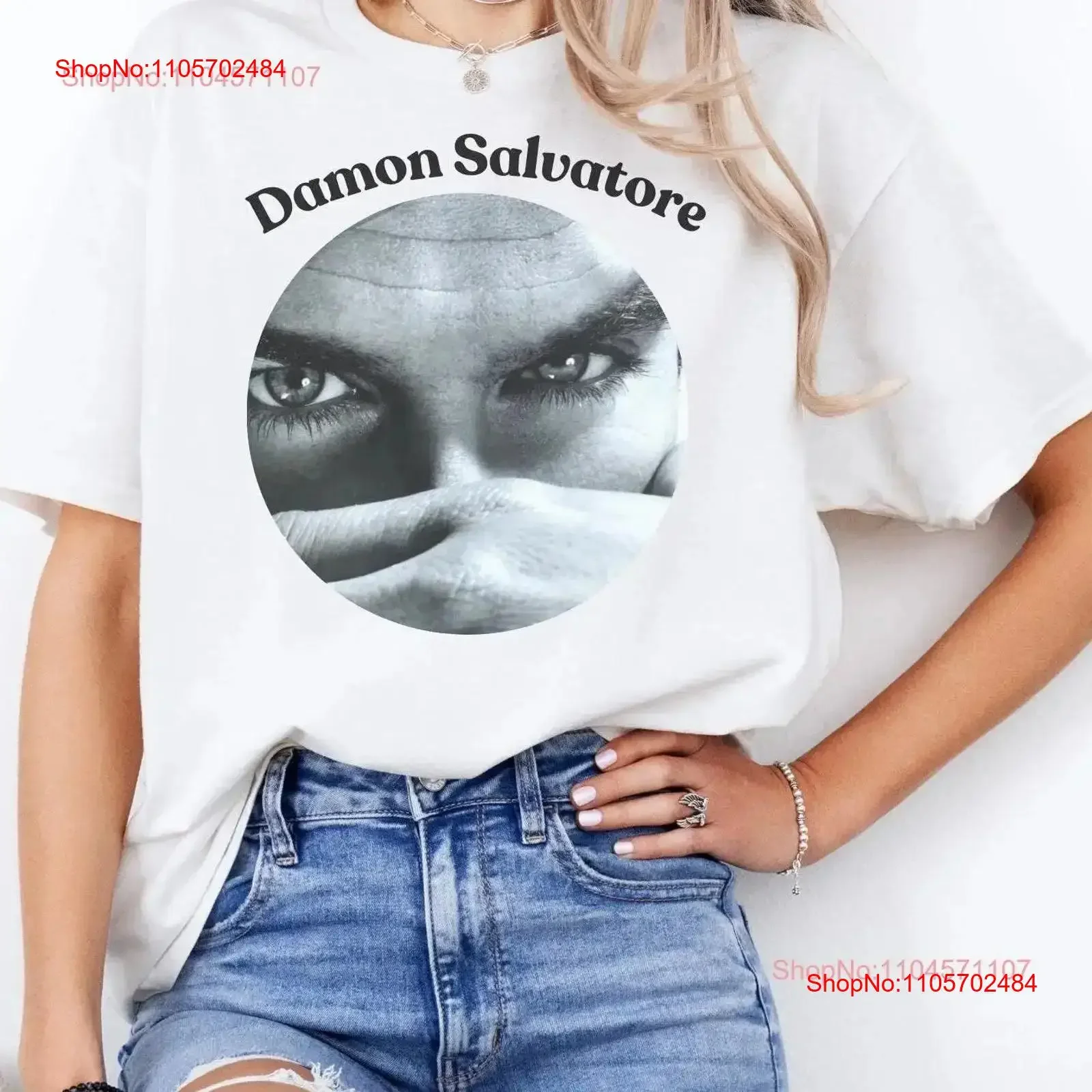 DAMON SALVATORE Retro T Shirt Bootleg Vintage Ian Somerhalder Merch Movies and Series vintage Washed Top For Everyday Wear