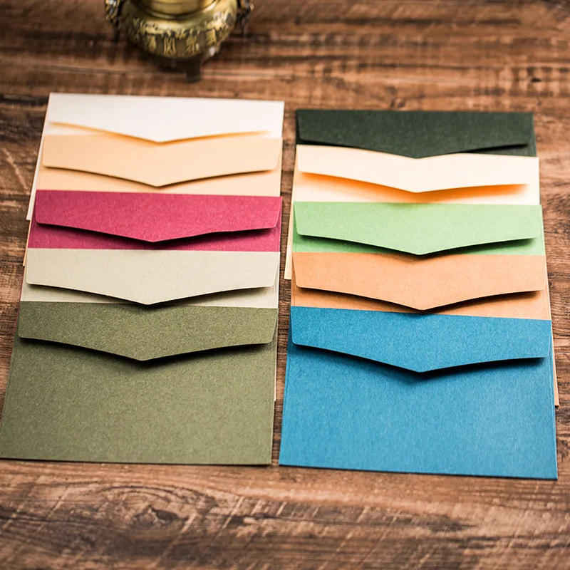 10pcs No.7 C5 Thickened Business Envelopes - Factory Direct Western Invitation Cards - Solid Color Liner Large Envelopes