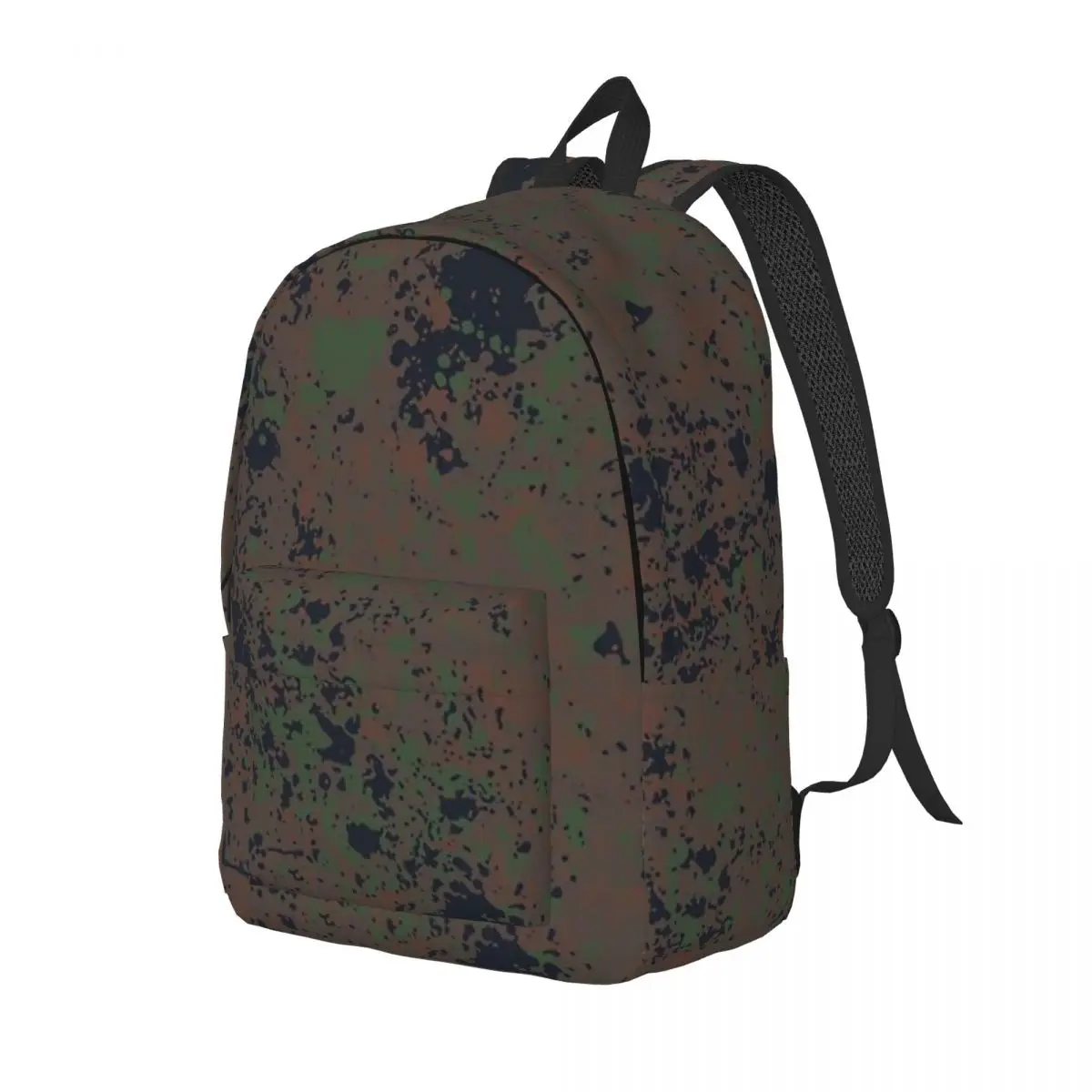 Flecktarn Camouflage Student Backpack School Bag Hiking Travel Daypack for Men Women Bookbag Shoulder Bags