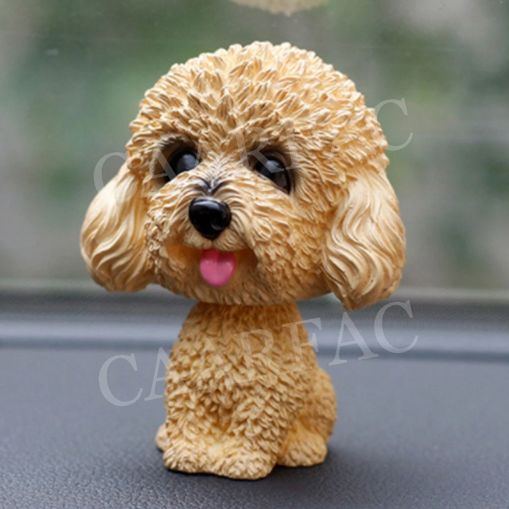 Auto scuotendo la testa ornamenti per cani Bobblehead cane arrugginendo giocattoli per cuccioli scuotendo la testa bambole accessori per tutte le