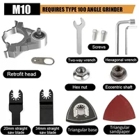 100 Type M10 Multi-function Conversion Head Set Universal Adapter Electric Polishing Grinding Trimming Shovel Tool Accessories