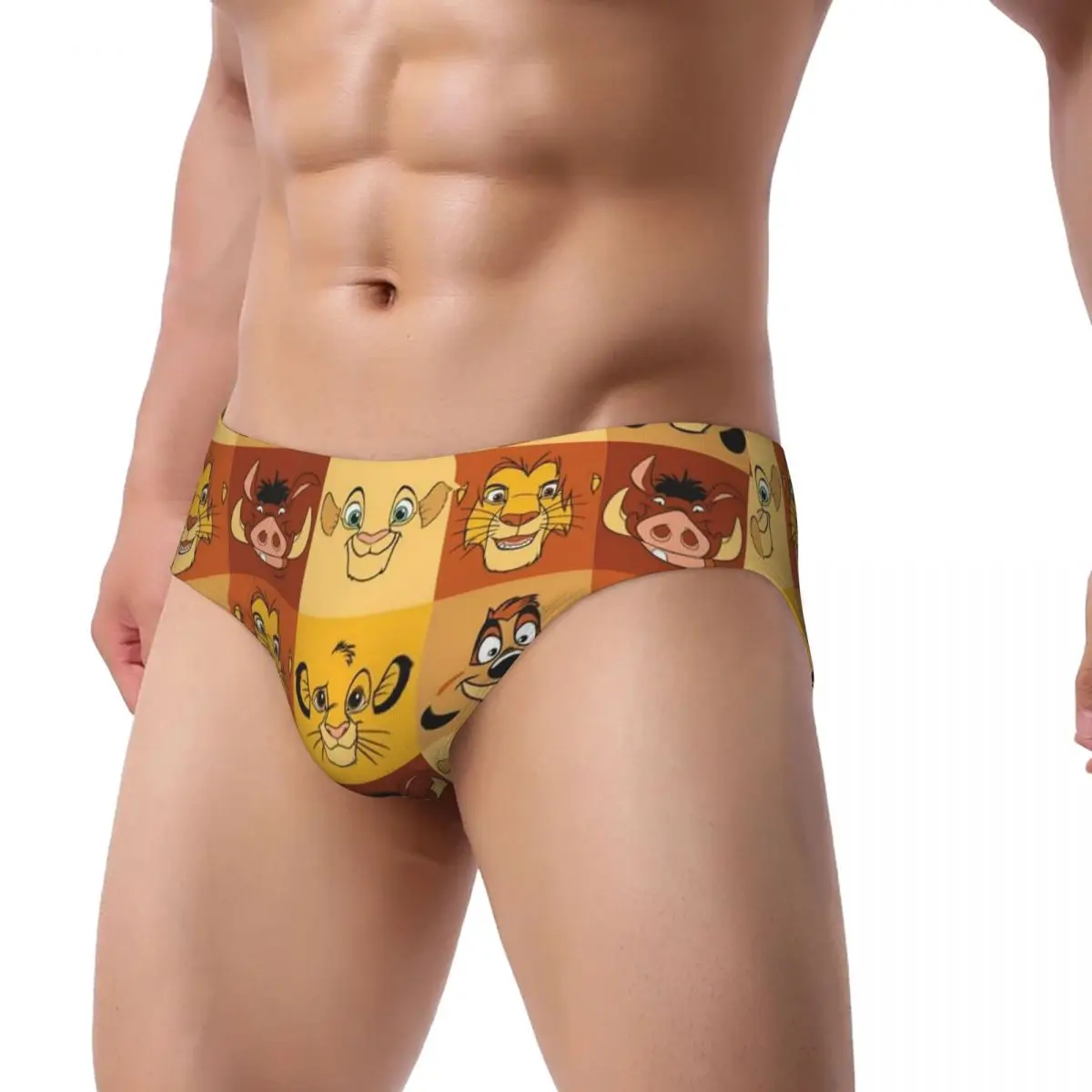 Custom The Lion King Cartoon Men's Briefs Panties Men's Comfort Underwear Underpants