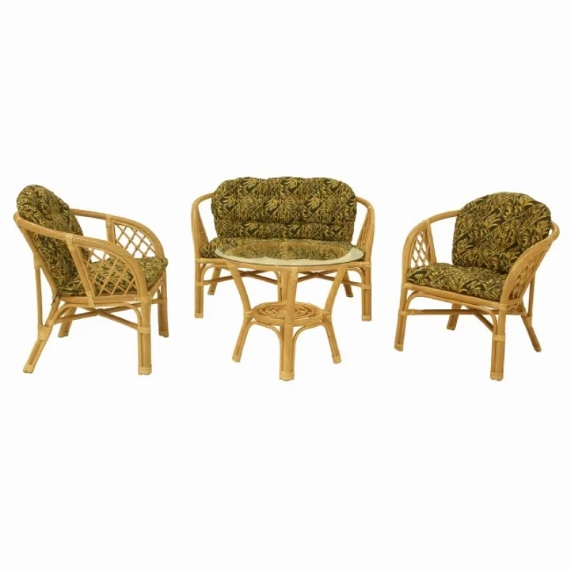 Rattan natural furniture set Modern home simple table and chair set