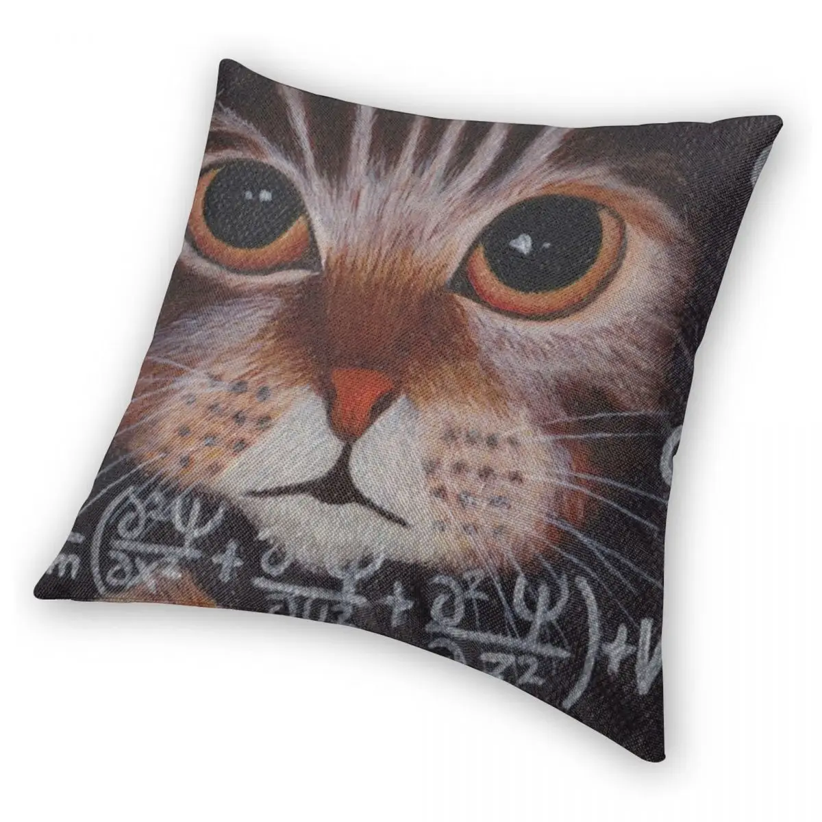 Schrodinger Cat Kitty Science Physics Pillowcase Printed Polyester Cushion Cover Gift Throw Pillow Case Cover Zippered 40*40cm