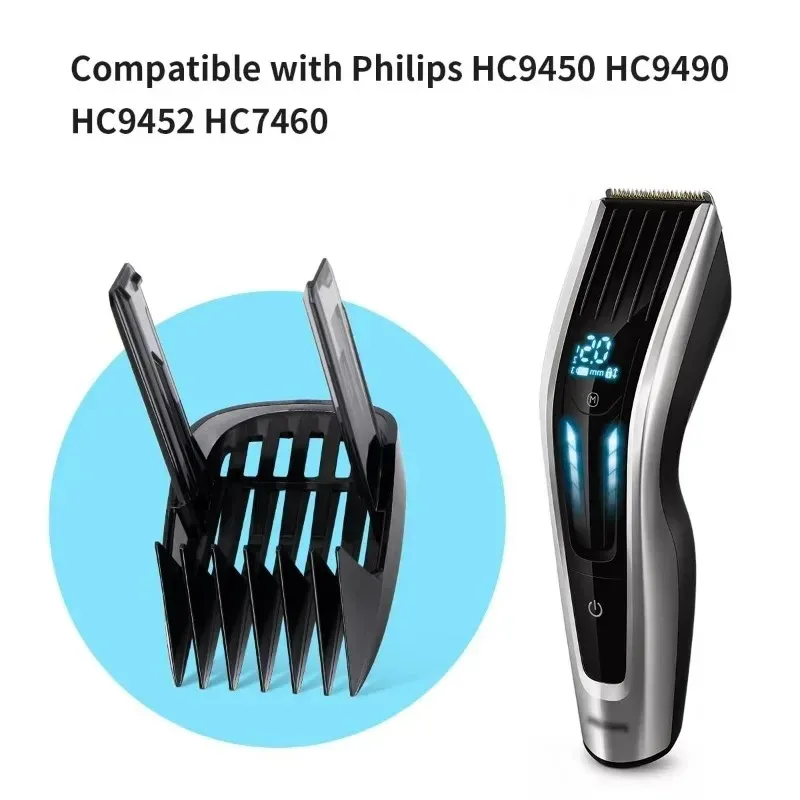 Für 1 Stück Philips HC9450 HC9490 HC7460 HC9452 Haarschneidemaschine, Friseur-Positionierungskamm mit fester Länge, 7-24 mm
