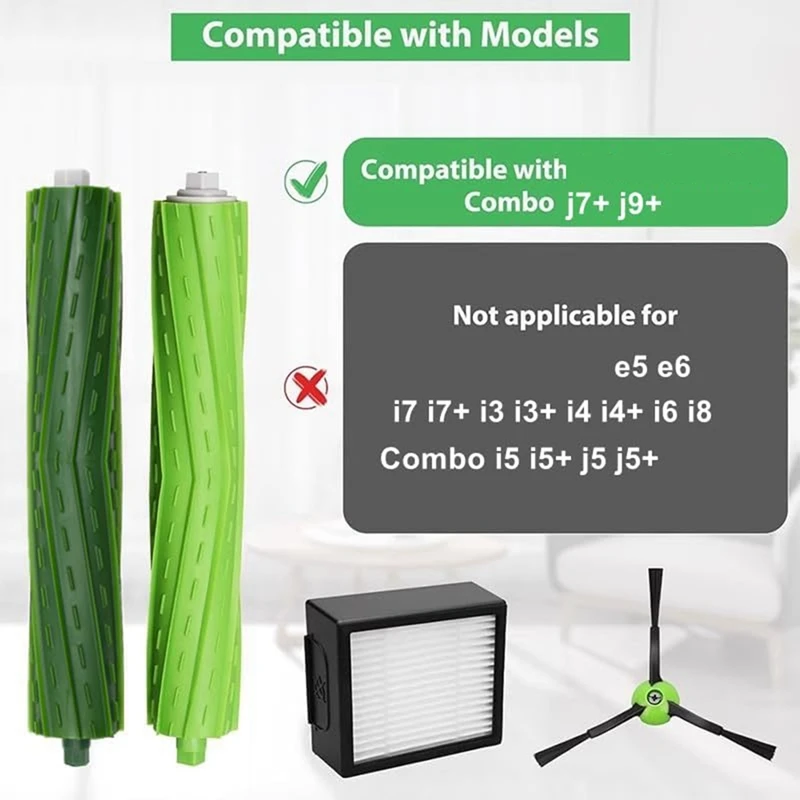 Запасные части для Irobot Roomba Combo J7 + J9 + робот-пылесос и швабра, фильтр, щетка, мешок для пыли