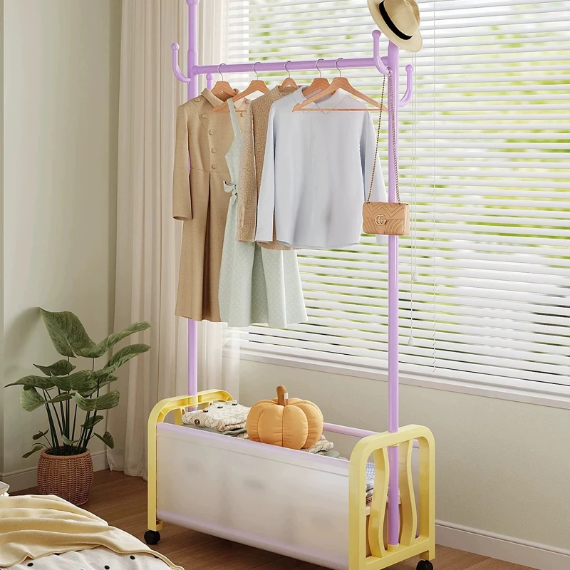 Cute Storage Clothes Rack Metal Gold Kids Houses Clothes Rack Drying Standing Perchero Ropa De Pie