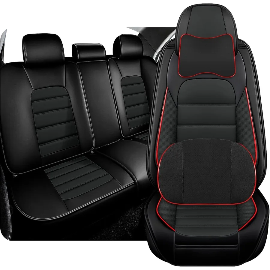 

Полный чехол на сиденья для Jeep Wrangler 20002025 с подушками для головы, водонепроницаемый кожаный чехол на сиденье из наппа, полностью завернутый защитный чехол для сиденья