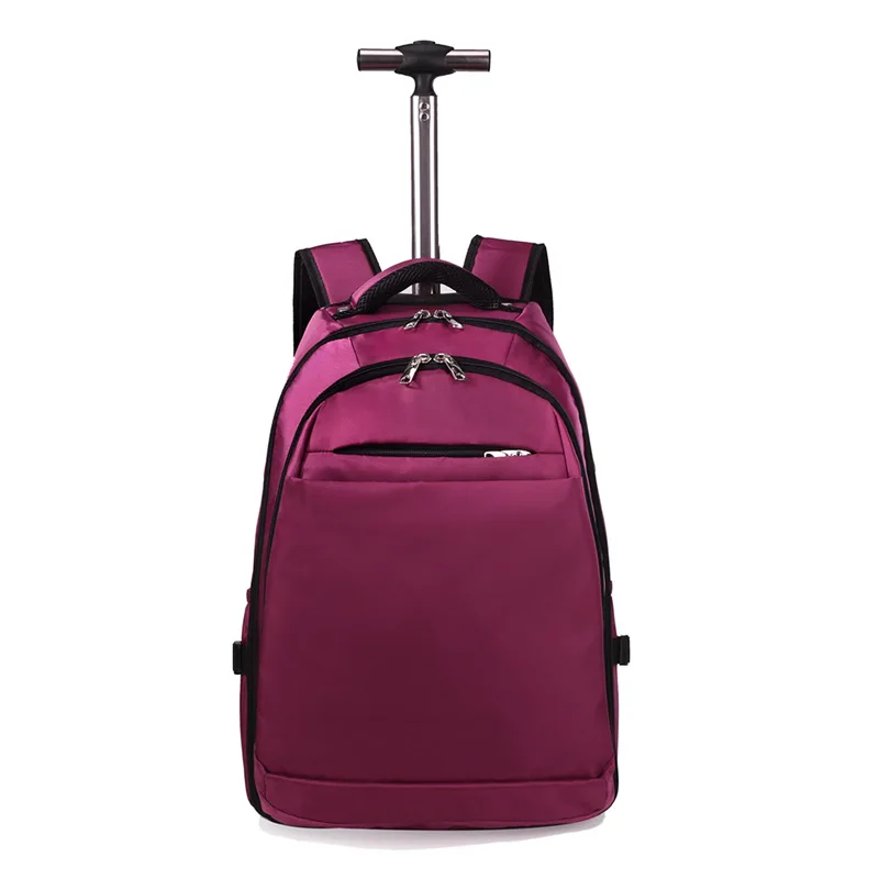 Pulley Luggage Backpack Solid Oxford Cloth Boarding Travel Bag Trolley Luggage 20 Inch Business Computer Backpack Travel Cas