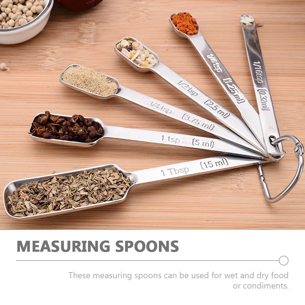 

7Pcs Stainless Steel Kitchen Measuring Tools Set Professional Baking Spoons Multi-Functional Scoops for Coffee Beans Milk Powder