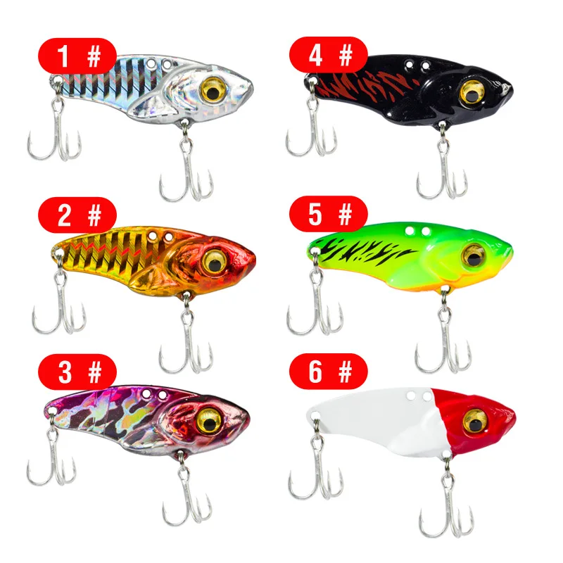 1pc Metal VIB Blade Lure 3.5g 5g 7g 10g 15g 20g 3D Eyes Pencil Spoon Spinner Balancer Fishing Lure Hard Bait Fishing Tackle Hook