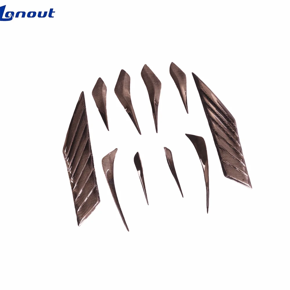 

Подходит для BMW I8, модификация, обновление, стиль EB, передний бампер из углеродного волокна, ветрозащитная панель, украшение ветрового лезвия