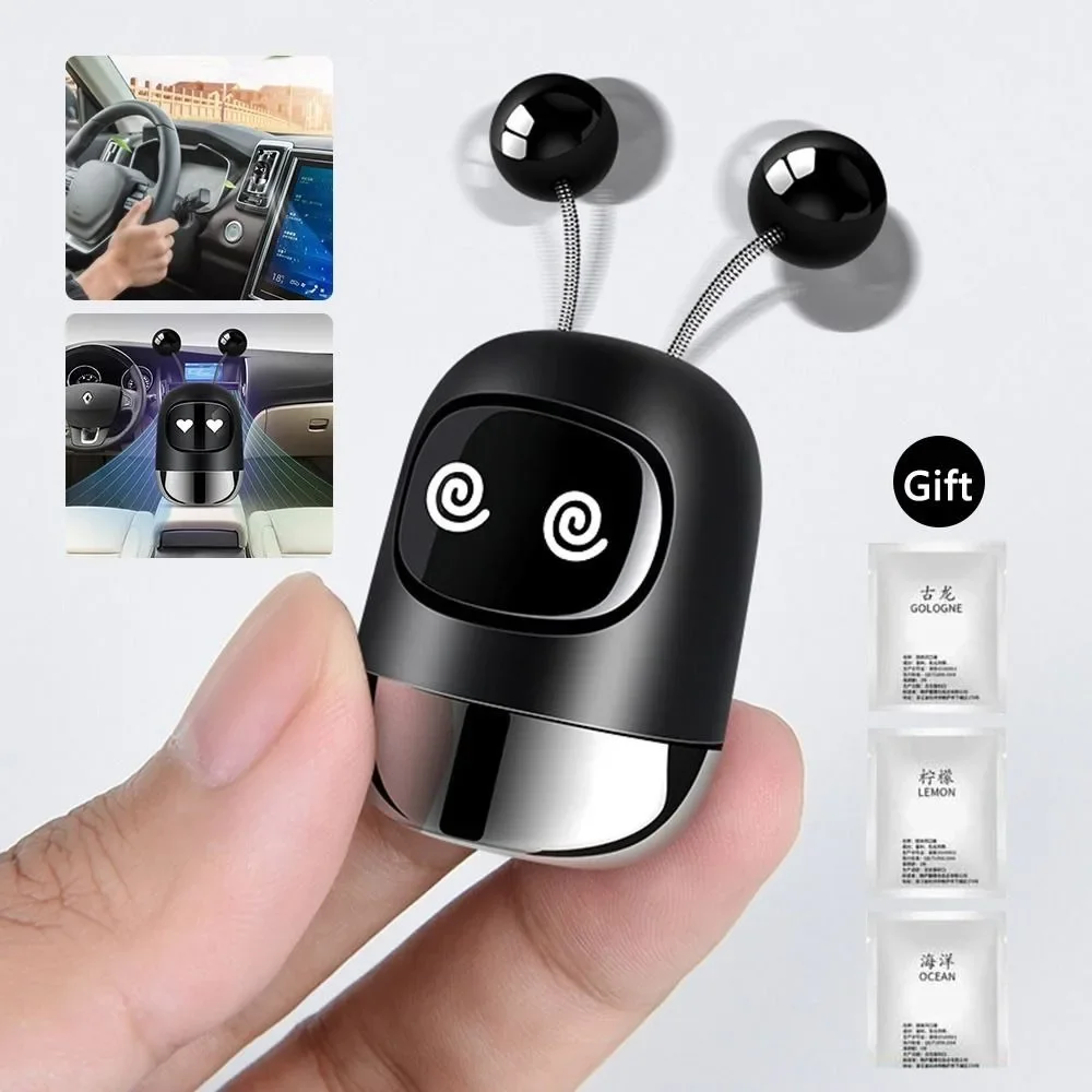 Vehicles Aromatherapy Vehicles Black Internal Vents Robot Decorative Accessories Solid Spice Paste