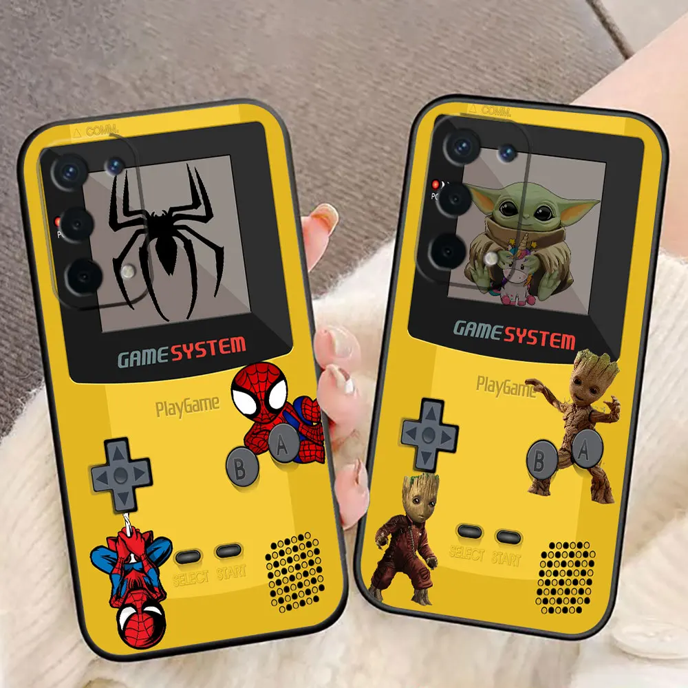 Game-Boy Spider Iron Man Phone Case For OPPO RENO 11 11F 10 8 8T 8Z 7 7Z 6 6Z 5 5F 4 3 2F FIND X3 Lite Pro Plus Case Funda Shell