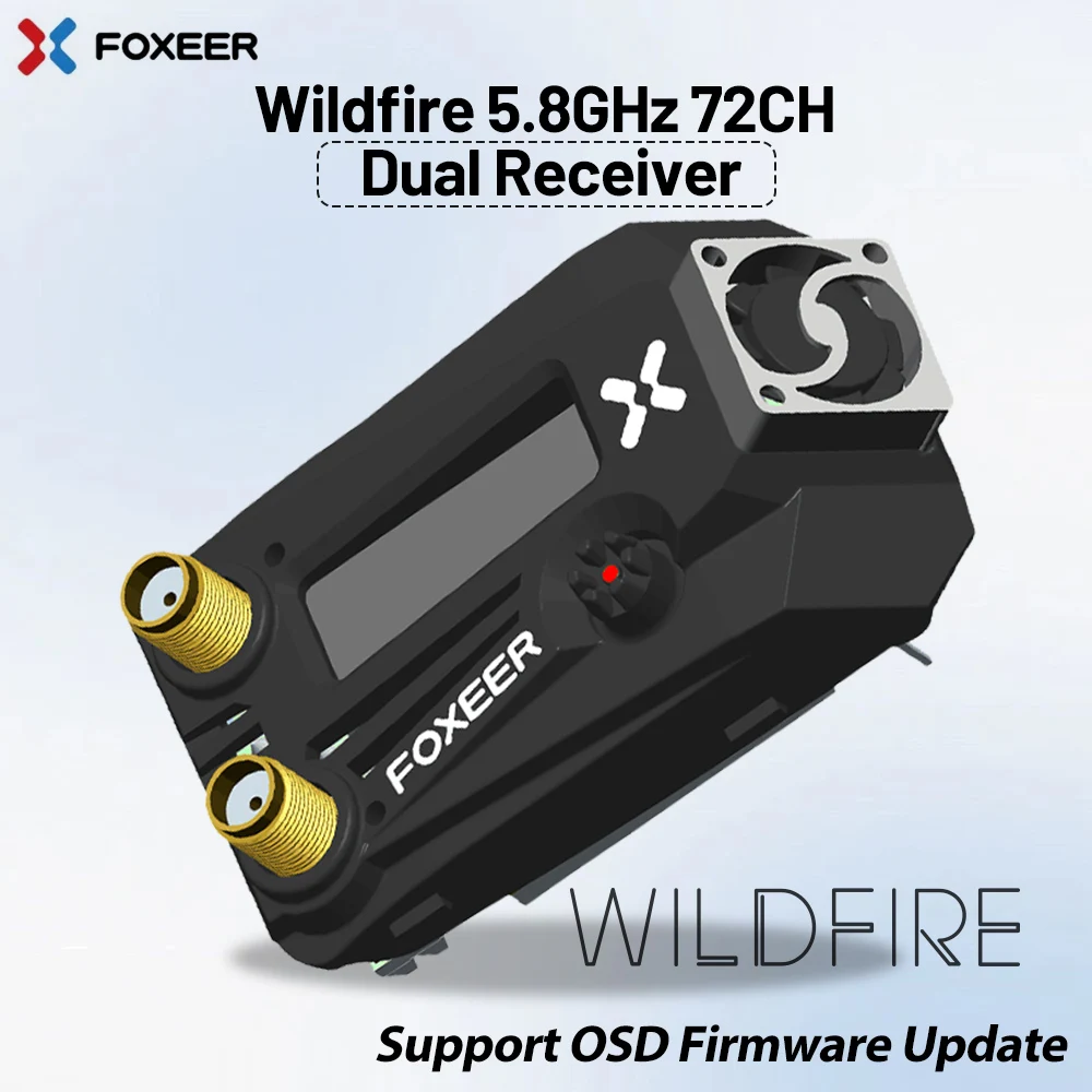 

Foxeer Wildfire 5.8GHz 72CH Dual Receiver Support OSD Firmware Update ＯLED screen for Fatshark FPV Goggles