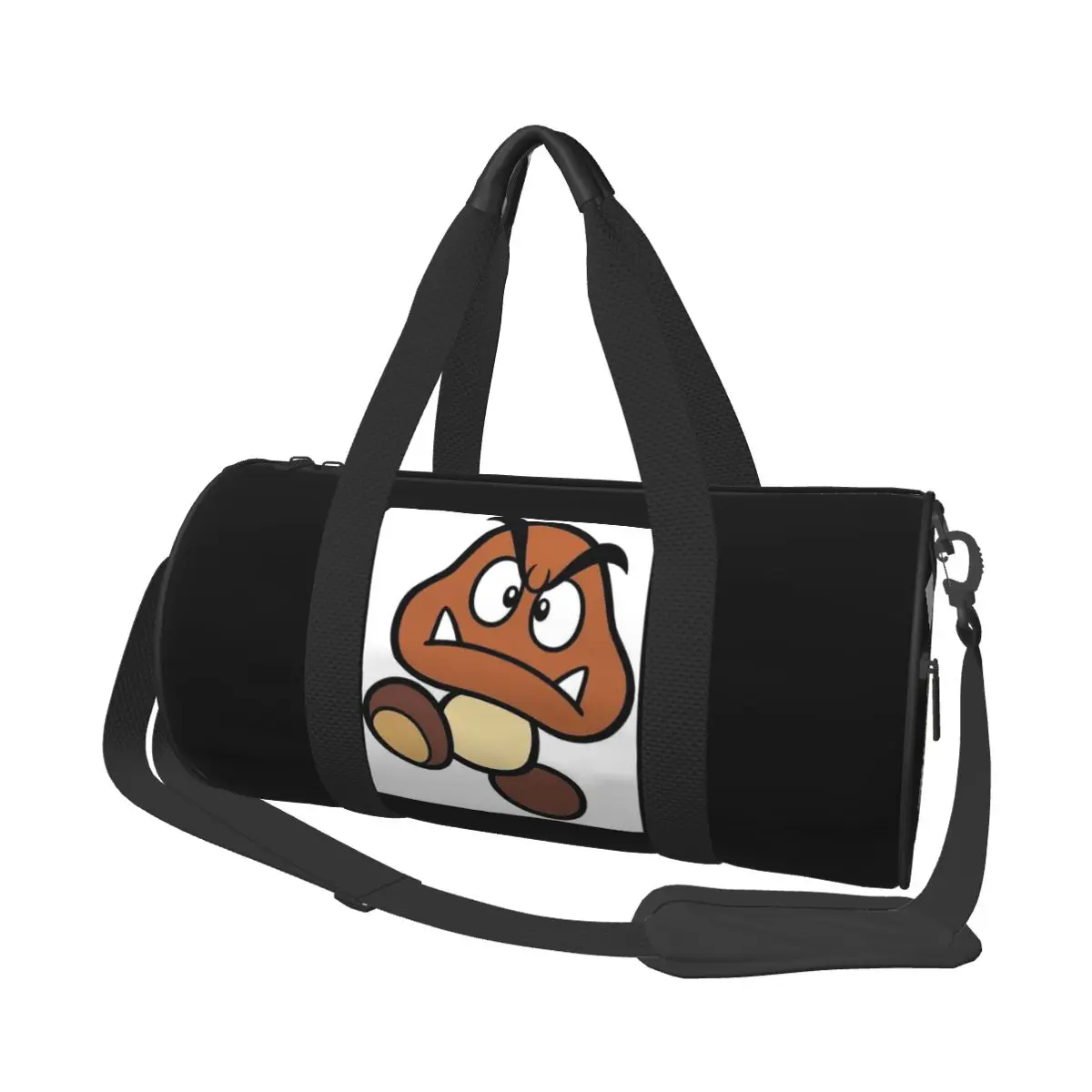 

Cartoon Game Goomba Face Large Duffle Gym Bag Waterproof Duffle Travel Bags Handbags Fitness bag