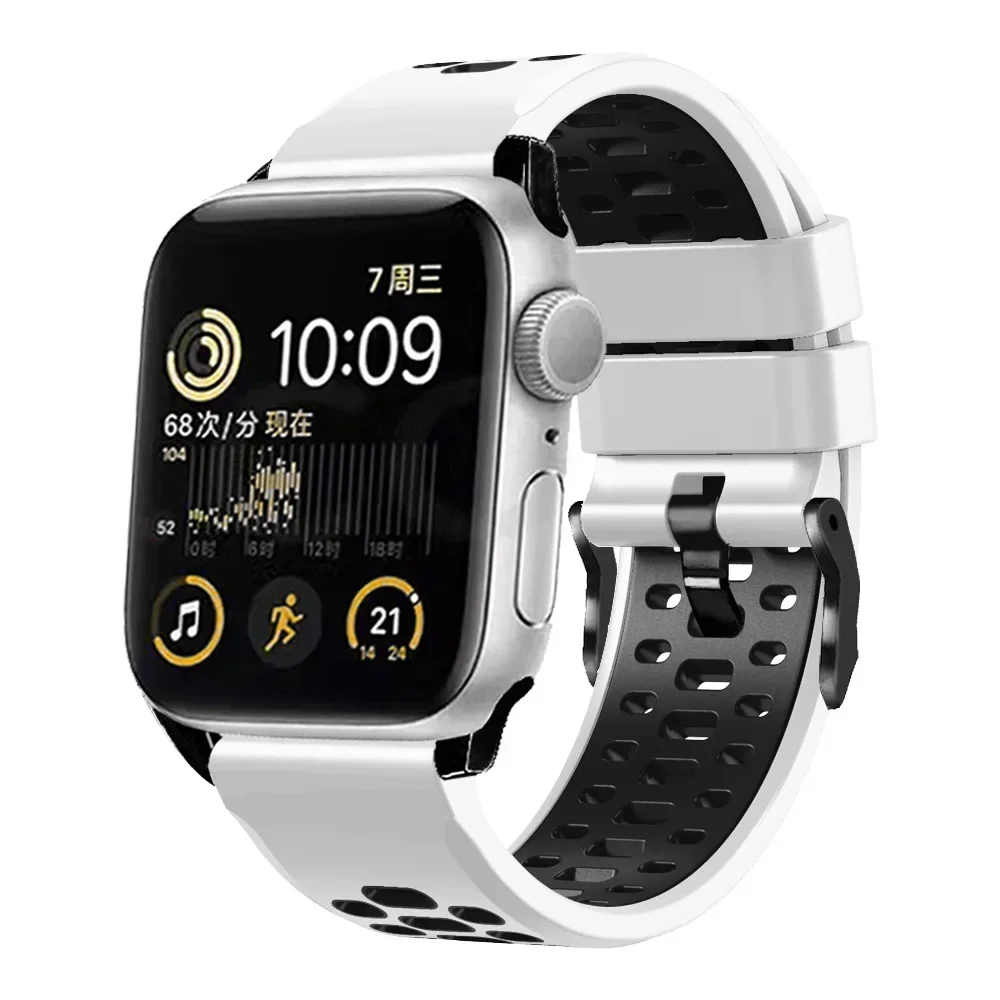 Sport Silikonarmband für Apple Watch Ultra 2 49 mm Armband Armband für Apple Watch Serie 9 8 7 SE 6 45 mm 44 mm 42 mm Zubehör – Detail 15