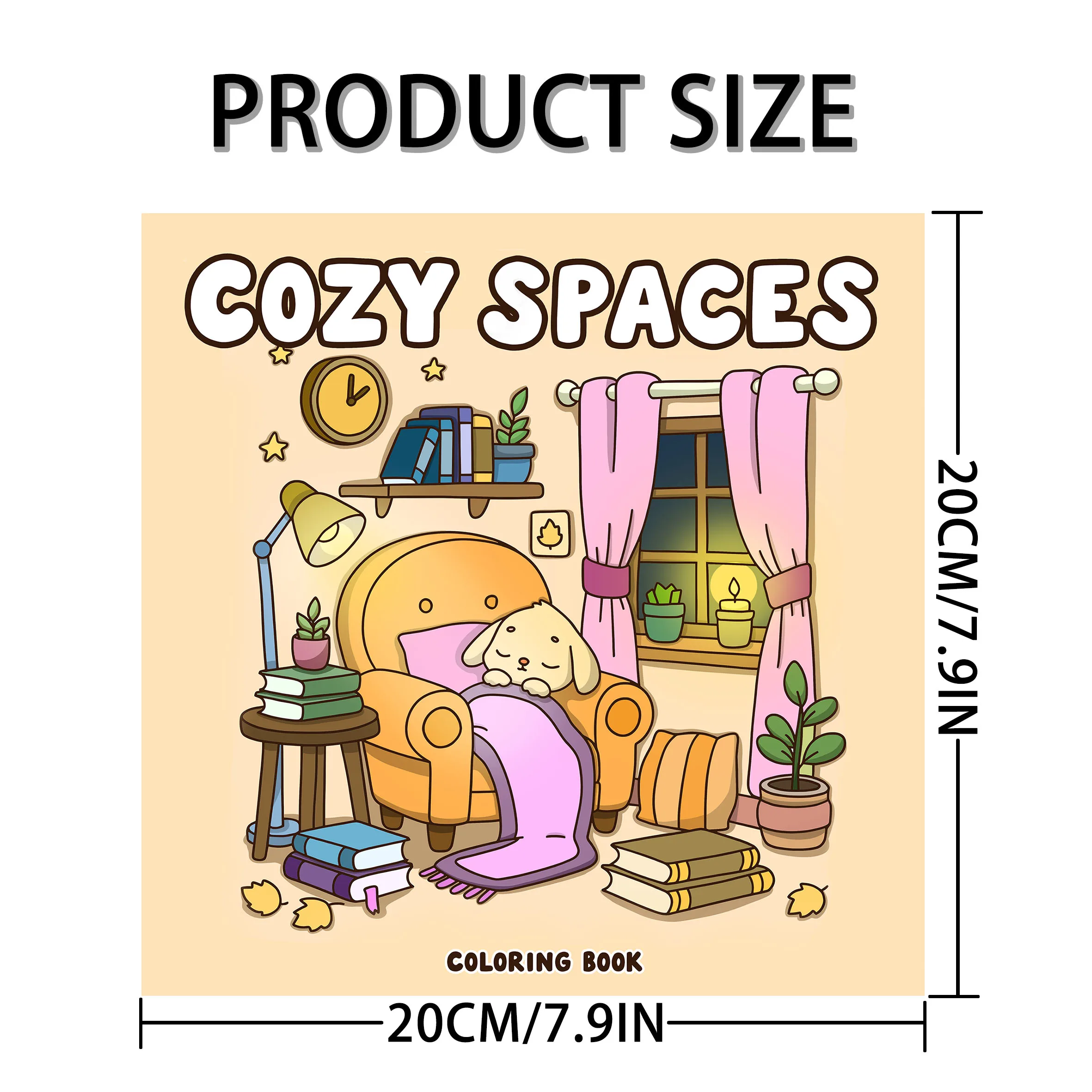Cozy Spaces Coloring Book for Adults Anti Anxiety Stress Relief Kill Time DIY Painting Drawing Art Activity Book Perfect Gift