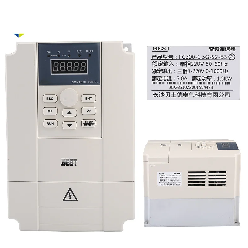 BEST Static Frequency Converter 2.2KW Vfd Single Phase To Three Phase For CNC Router