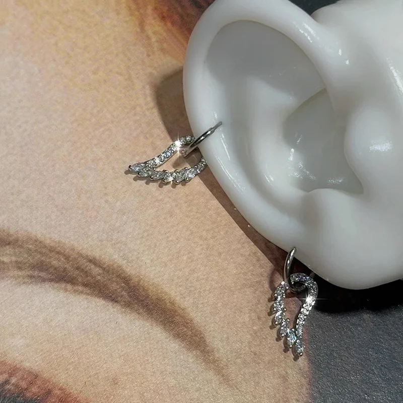 New Shining Creativity Angel Wings Pendant Earrings for Women Fashion Accessories Personalization Jewelry Birthday Party Gifts