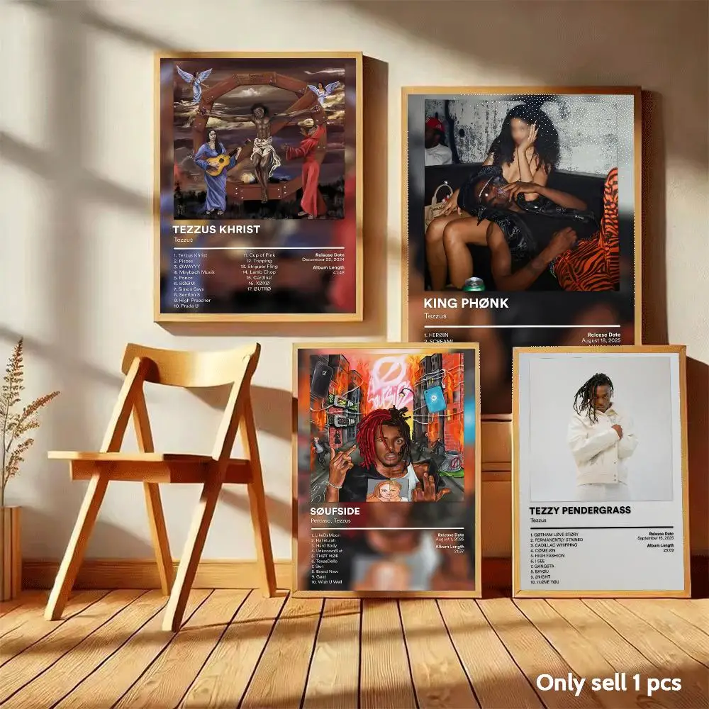 T-Tezzus T-TEZZUS Poster Home Living Bed Room Bar Hallway Sticky Wall Art Printing Aesthetic Decor