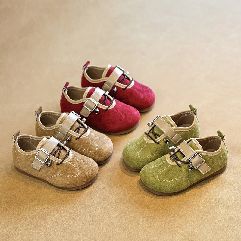 Girls' Fashion Princess Shoes Spring Autumn Soft-soled Non-slip Children's PU Leather Shoes Fashionable School Student Loafer