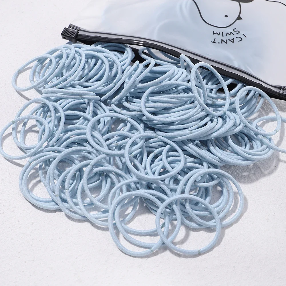 30/50/100PCS Girls Solid Big Rubber Band Ponytail Holders